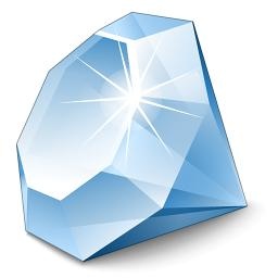 蓝色钻石 PNG免抠(256x256)