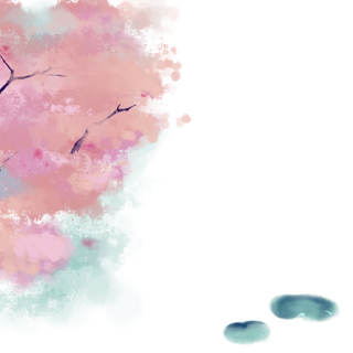 春天浪漫粉红色樱花手绘樱花梅花桃花花朵图片PNG免扣素材