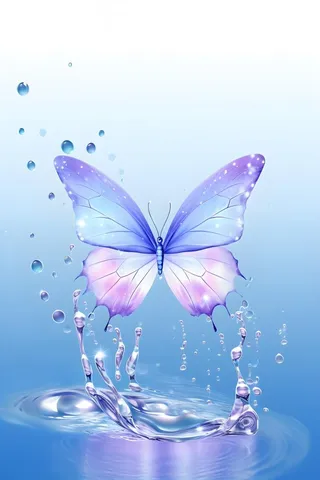 水滴蝴蝶创新渐变背景