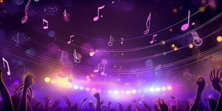 音乐会狂欢炫紫色背景