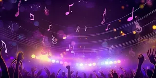 音乐会狂欢炫紫色背景