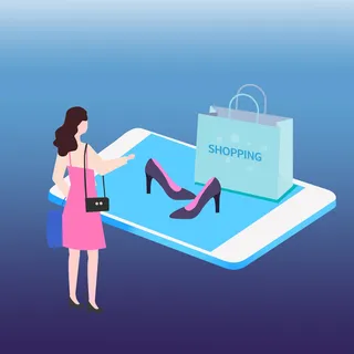 女人网购时尚购物电商插图