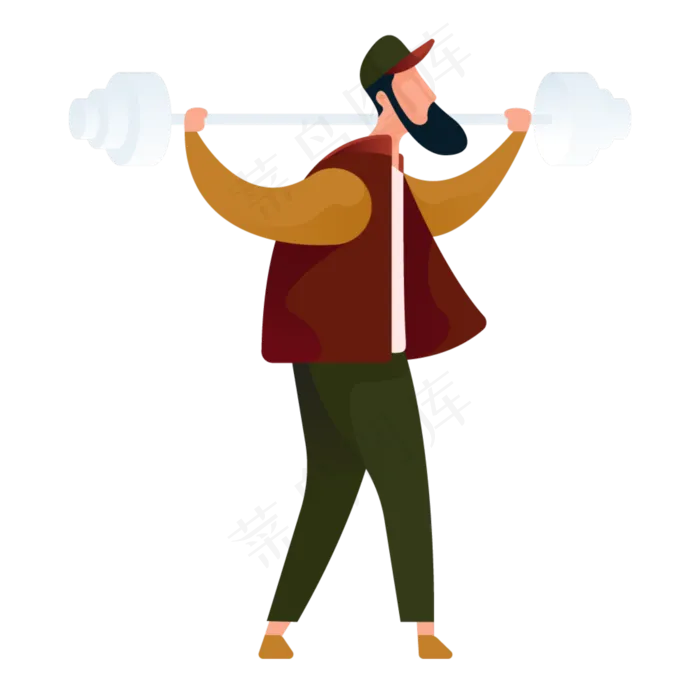 举重人物免抠图