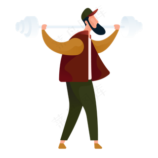 举重人物免抠图