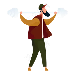 举重人物免抠图