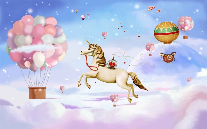 北欧手绘儿童房背景墙