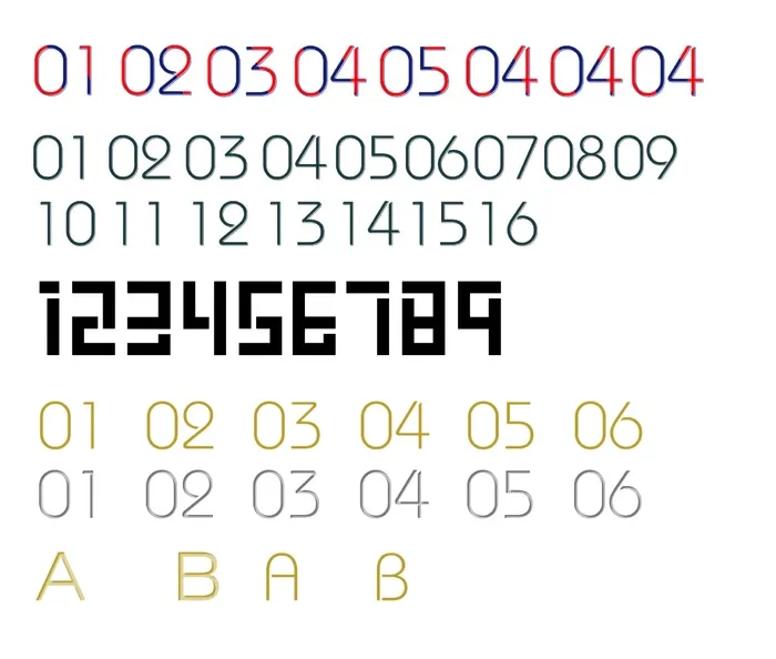 数字组合 样式 字体样式ai矢量模版下载