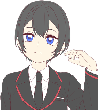 短发女学生素材卡通简笔