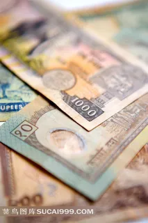 1000纸币特写素材