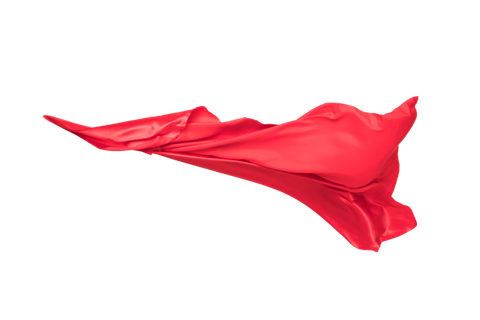 飘逸的红色丝绸元素素材 免扣PNG