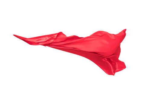 飘逸的红色丝绸元素素材 免扣PNG