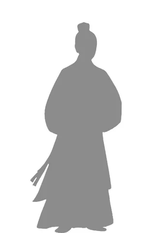 屈原剪影人物免抠