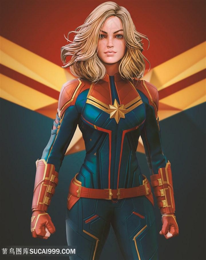 美女超人绘画图片