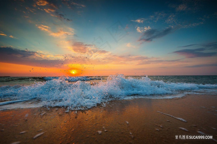 唯美海边日出夕阳壁纸