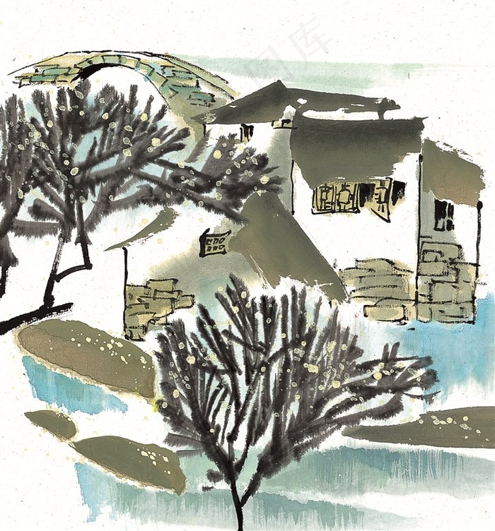 江南水乡之冬文化艺术美图素材