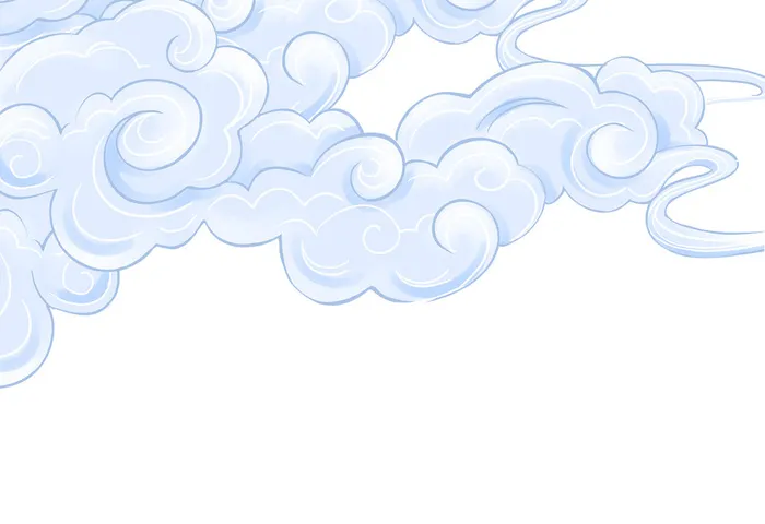 中国风国潮祥云插画手绘云彩图案海报云层装饰背景PSD设计素材(1701x1166)psd模版下载