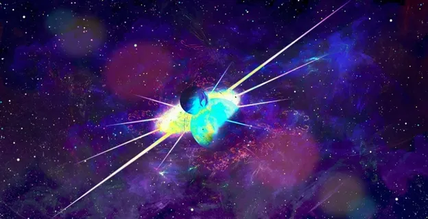 元宇宙世界风景天空背景墙