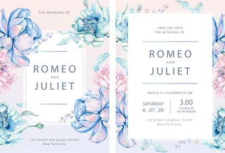 优雅婚礼邀请函PSD分层素材