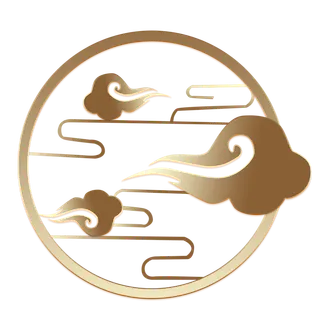 中国风中式传统祥云图案国潮古风边框云纹装饰元素PNG免抠素材图