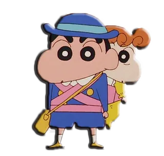 蜡笔小新背妹妹卡通