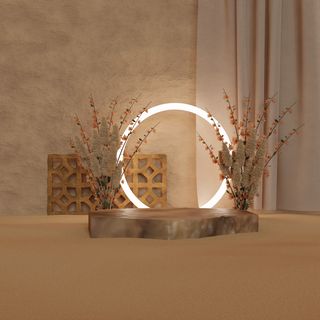 小清新电商c4d场景展台合层背景