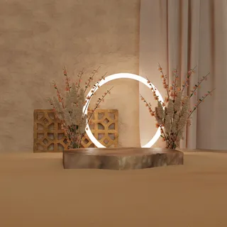 小清新电商c4d场景展台合层背景