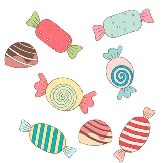 手绘卡通糖果