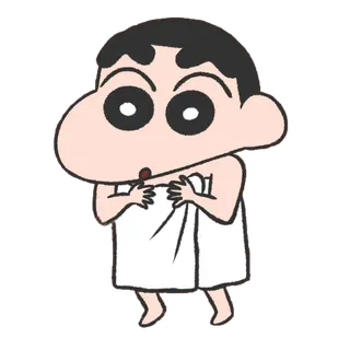 蜡笔小新洗澡卡通