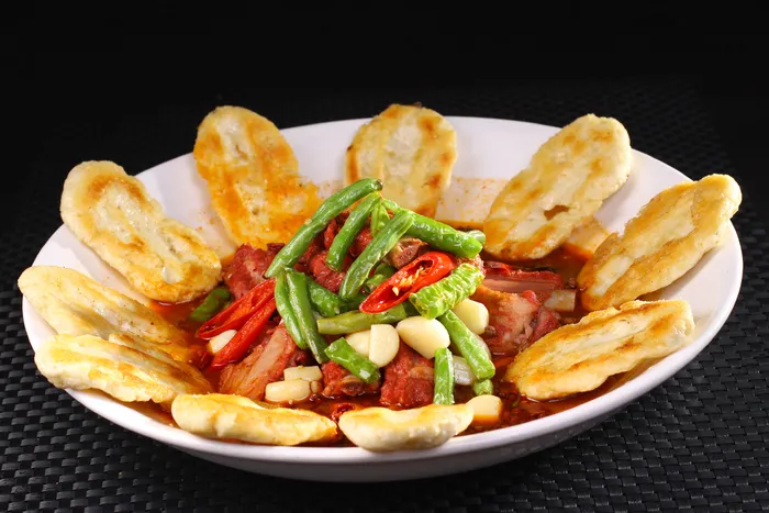 扁豆排骨馍 (2)