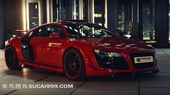 红色奥迪R8超跑车图片