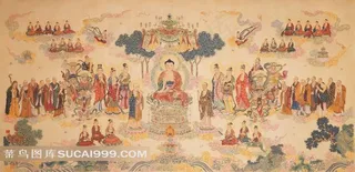 佛祖说法图素材图片