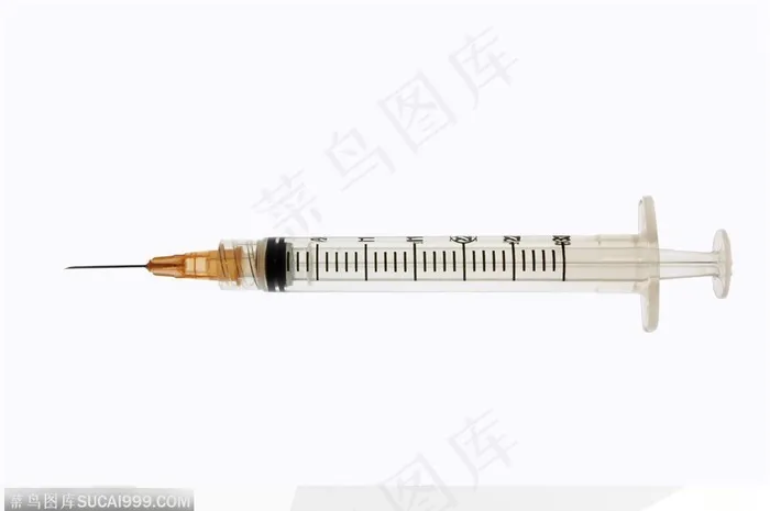 医疗器材-横放的注射器