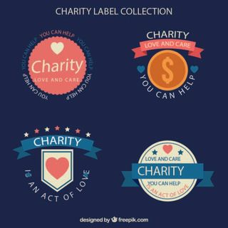 免抠慈善标签矢量