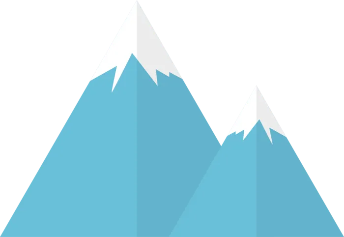 冰川山脉简笔