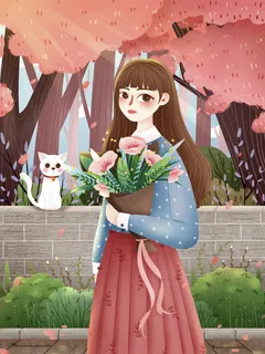 三八妇女节女神节插画 三八妇女节女神节插画
