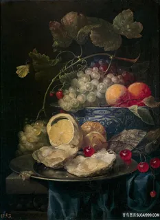 静物水果篮子装饰画油画图片 静物水果篮子装饰画油画图片