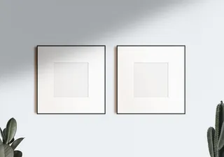 两张相框家居背景vi样机