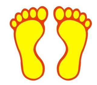 矢量脚印不干贴