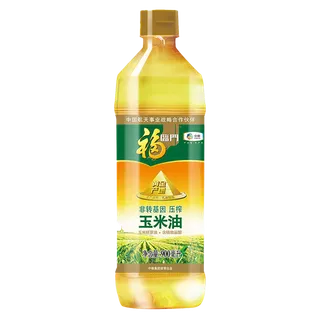 中粮福临门玉米油900毫升超市商品白底图免抠实物摄影png格式图片透明底