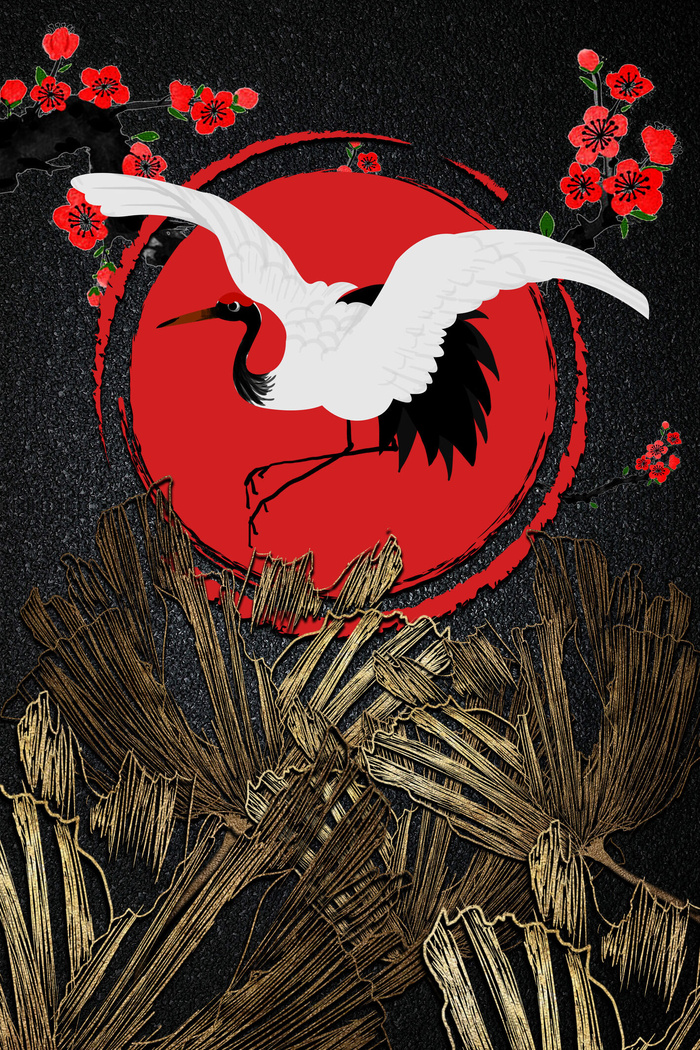 中国风国潮新中式PSD客厅龙纹图案故宫晶瓷轻奢芯画挂画素材设计psd模版下载
