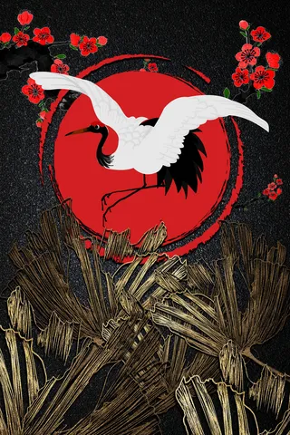 中国风国潮新中式PSD客厅龙纹图案故宫晶瓷轻奢芯画挂画素材设计