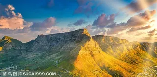 唯美山峰日出图片