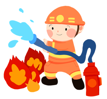 卡通消防员