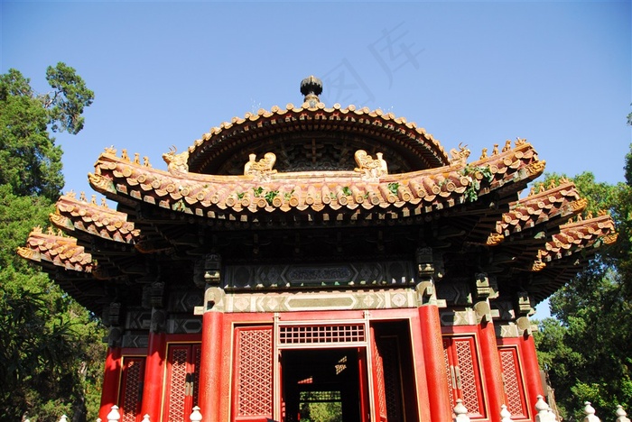 故宫御花园的亭子