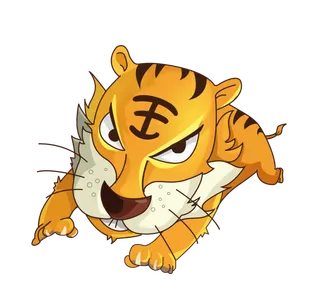 卡通小老虎PNG免抠插画素材可爱动物老虎插画贴图PNG免抠设计素材