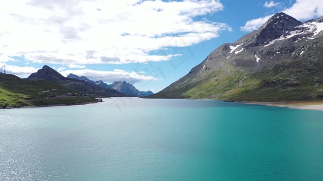 湖, 拉戈, 伯尼纳, 经过, 瑞士, 恩加丁