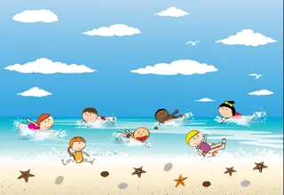 夏天海滩大海背景