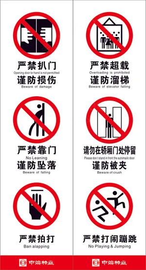 电梯乘坐安全提示