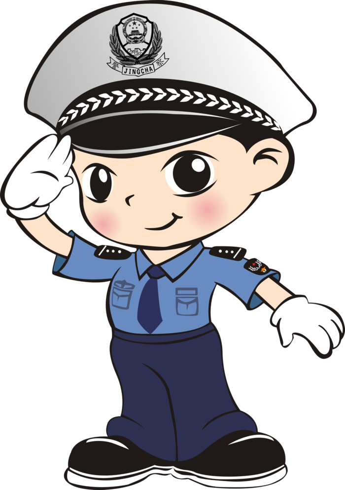 警察卡通男生