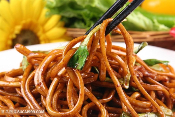 中华美食面实拍摄影图